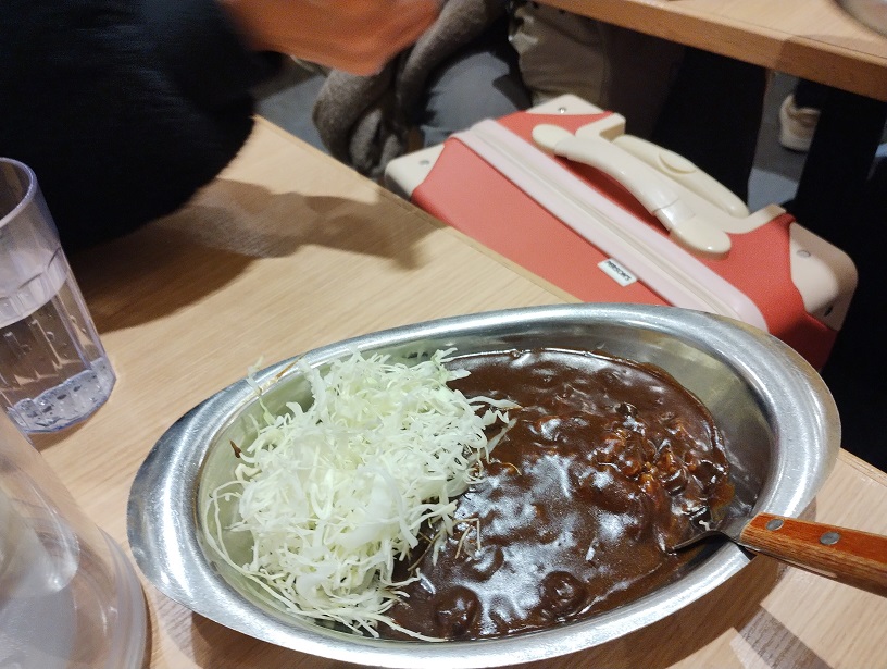 石川県金沢市内で有名なカレーのお店、ゴーゴーカレー金沢駅総本山店のカレーライス。